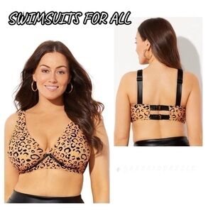 SWIMSUITS FOR ALL x GabiFresh Plunge Underwire
Bikini Leopard Print | 14 D/DD